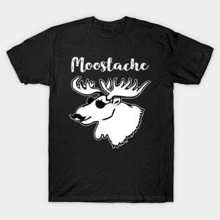 Moose-stache Funny Moose Mustache With Sunglasses Graphic Design T-Shirt